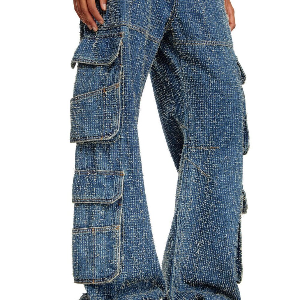 DIESEL - Relaxed Jeans 0pgah Denim Cargo Pants - Sz 26 - NWOT - from a non-smoki